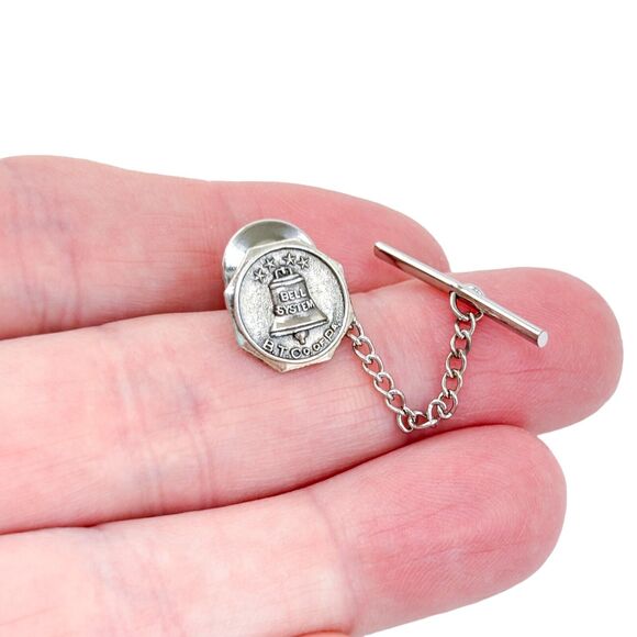 Vintage Sterling Silver Bell System B.T. Co. of PA Tie Pin - Picture 7 of 7